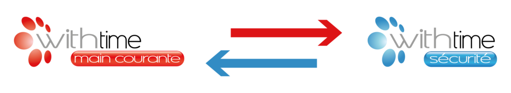 Illustration représentant la liaison entre Withtime Main Courante et Withtime Sécurité